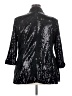 Boohoo 100% Polyester Metallic Black Blazer Size 18 - photo 2