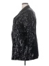 Boohoo 100% Polyester Metallic Black Blazer Size 18 - photo 5