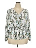 Worthington 100% Polyester Silver 3/4 Sleeve Blouse Size XXL - photo 1