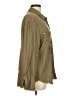 MICHAEL Michael Kors 100% Viscose Green Long Sleeve Button-Down Shirt Size L - photo 4