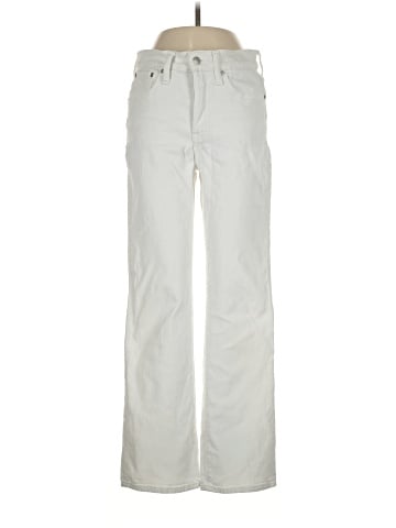 Madewell Kick Out Crop Jeans in Pure White (view 1)