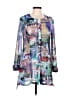 Michael Tyler Print Purple Casual Dress Size M - photo 1