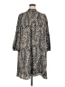 Ann Taylor 100% Polyester Animal Print Gray Casual Dress Size XL - photo 1