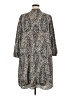 Ann Taylor 100% Polyester Animal Print Gray Casual Dress Size XL - photo 2