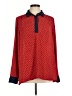 Free People Polka Dots Red Long Sleeve Blouse Size M - photo 1