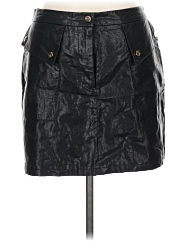 Zara Faux Leather Skirt (view 1)
