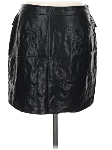 Zara Faux Leather Skirt (view 2)