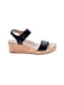 ABEO 100% Leather Black Wedges Size 8 1/2 - photo 1