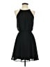 Lush 100% Polyester Solid Black Cocktail Dress Size S - photo 1