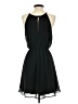 Lush 100% Polyester Solid Black Cocktail Dress Size S - photo 2