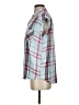 Express 100% Rayon Plaid Blue Sleeveless Button-Down Shirt Size S - photo 5