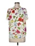 Cupcakes & Cashmere 100% Polyester Floral White Short Sleeve Blouse Size M - photo 1