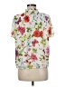 Cupcakes & Cashmere 100% Polyester Floral White Short Sleeve Blouse Size M - photo 2