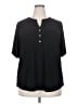 Anne Klein Black Short Sleeve Blouse Size 2X - photo 1