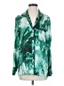 Le Superbe 100% Polyester Print Green Long Sleeve Blouse Size 0 - photo 1