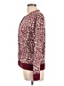 Lands' End 100% Supima Cotton Animal Print Burgundy Pullover Sweater Size 10 - 12 - photo 5