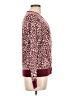 Lands' End 100% Supima Cotton Animal Print Burgundy Pullover Sweater Size 10 - 12 - photo 4