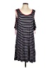 Espresso Stripes Black Casual Dress Size L - photo 1