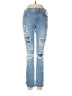 Express Graphic Blue Jeans Size 6 - photo 1
