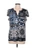 Sunny Leigh Blue Short Sleeve Blouse Size M - photo 1