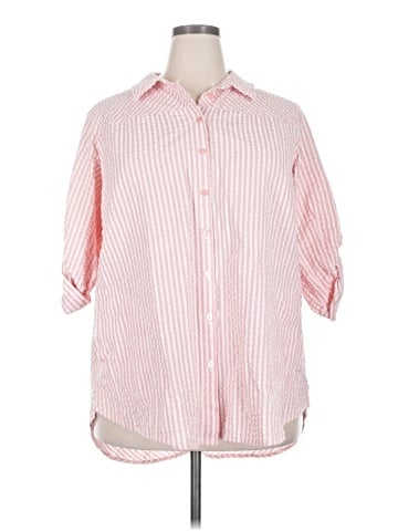 Joan Rivers 3/4 Sleeve Button-Down Shirt (view 1)