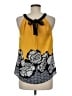 Worthington 100% Polyester Yellow Sleeveless Blouse Size M - photo 2