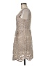 Baraschi 100% Silk Tan Cocktail Dress Size 6 - photo 5