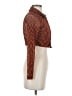 Shein Argyle Brown Long Sleeve Blouse Size S - photo 4