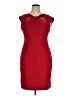 Donna Ricco 100% Polyester Solid Red Cocktail Dress Size 14 - photo 1