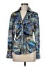 Cache Animal Print Blue Long Sleeve Blouse Size M - photo 1