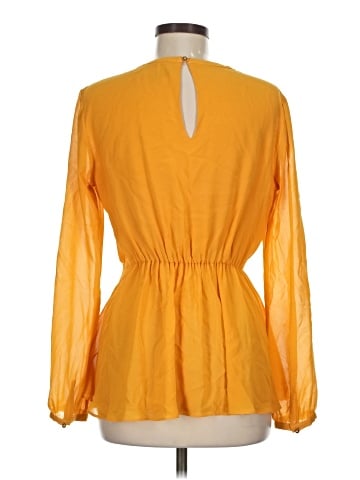 Rachel Zoe Long Sleeve Silk Top (view 2)