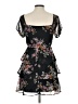 Mi ami 100% Polyester Floral Black Cocktail Dress Size 12 - photo 2