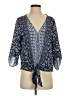 West Kei 100% Polyester Blue 3/4 Sleeve Blouse Size S - photo 1