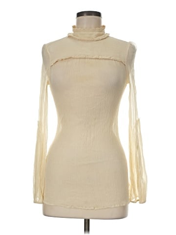 Free People Long Sleeve Silk Top (view 1)