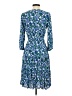 Talbots 100% Viscose Print Blue Casual Dress Size 2 (petite) - photo 2
