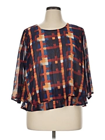 One World 3/4 Sleeve Blouse (view 1)