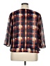 One World Blue 3/4 Sleeve Blouse Size XL - photo 2