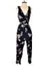 Xhilaration Floral Blue Jumpsuit Size M - photo 1