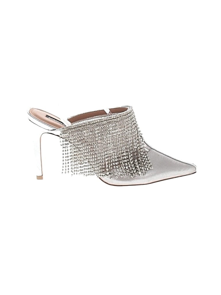 Click to view more detailed imagery on our partner's website Pre-owned Bcbgmaxazria Mule/clog In Silver