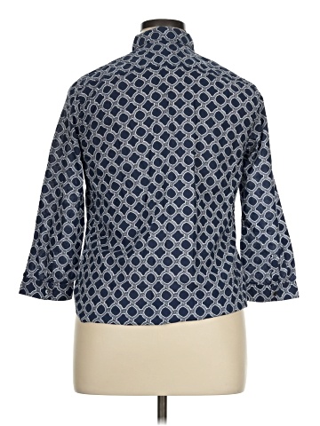 Lands' End 3/4 Sleeve Button-Down Shirt (view 2)