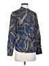 Massimo Dutti Paisley Blue Long Sleeve Blouse Size 36Estimated - photo 1