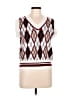 Cider Argyle Burgundy Sweater Vest Size M - photo 1