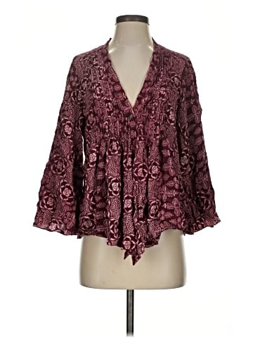 Elizabeth and James 3/4 Sleeve Silk Top (view 1)