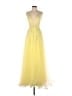 Amarra 100% Polyester Yellow Cocktail Dress Size 2 - photo 1