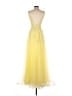 Amarra 100% Polyester Yellow Cocktail Dress Size 2 - photo 2