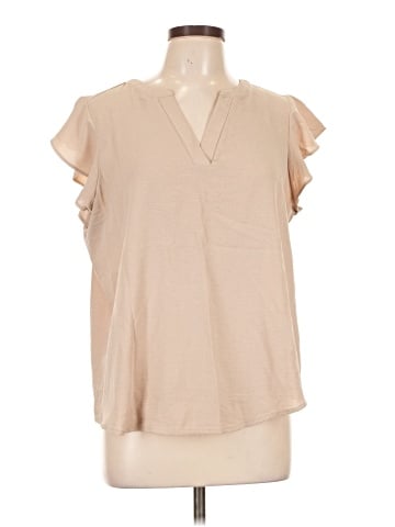 Adrianna Papell Short Sleeve Blouse (view 1)