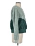 Abercrombie & Fitch 100% Polyester Chevron-herringbone Teal Pullover Sweater Size S - photo 4