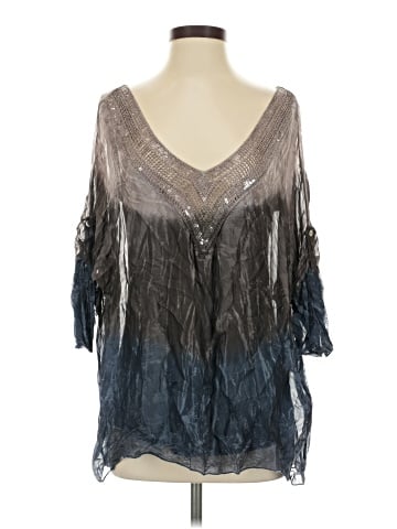 Saks Fifth Avenue 3/4 Sleeve Silk Top (view 1)