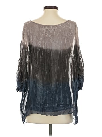 Saks Fifth Avenue 3/4 Sleeve Silk Top (view 2)