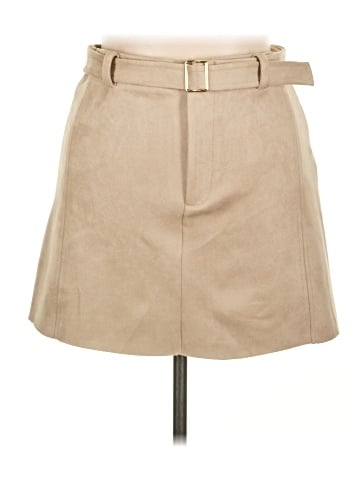 Zara Faux Leather Skirt (view 1)
